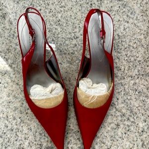 Guess by Marciano “Celia” Women’s Red Leather Sling-Back Pumps